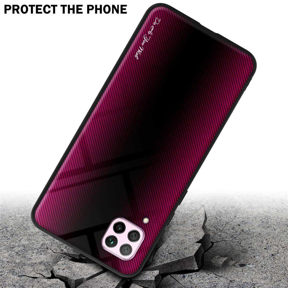 Cadorabo Hülle für Huawei NOVA 6 SE / P40 LITE / NOVA 7i Schutz Hülle in Pink Handyhülle TPU Etui Cover Case Tempered