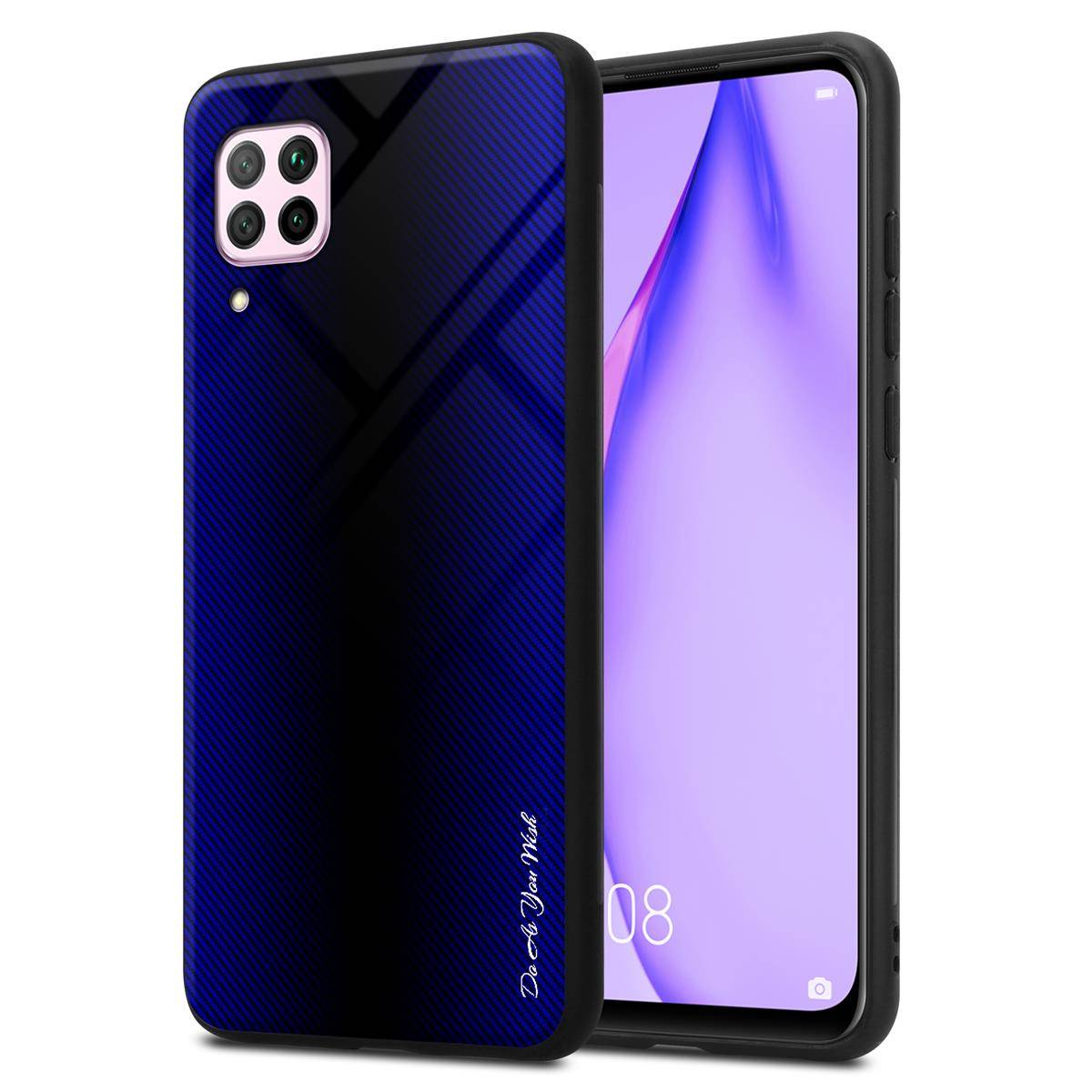 Cadorabo Hülle für Huawei NOVA 6 SE / P40 LITE / NOVA 7i Schutz Hülle in Lila Handyhülle TPU Etui Cover Case Tempered