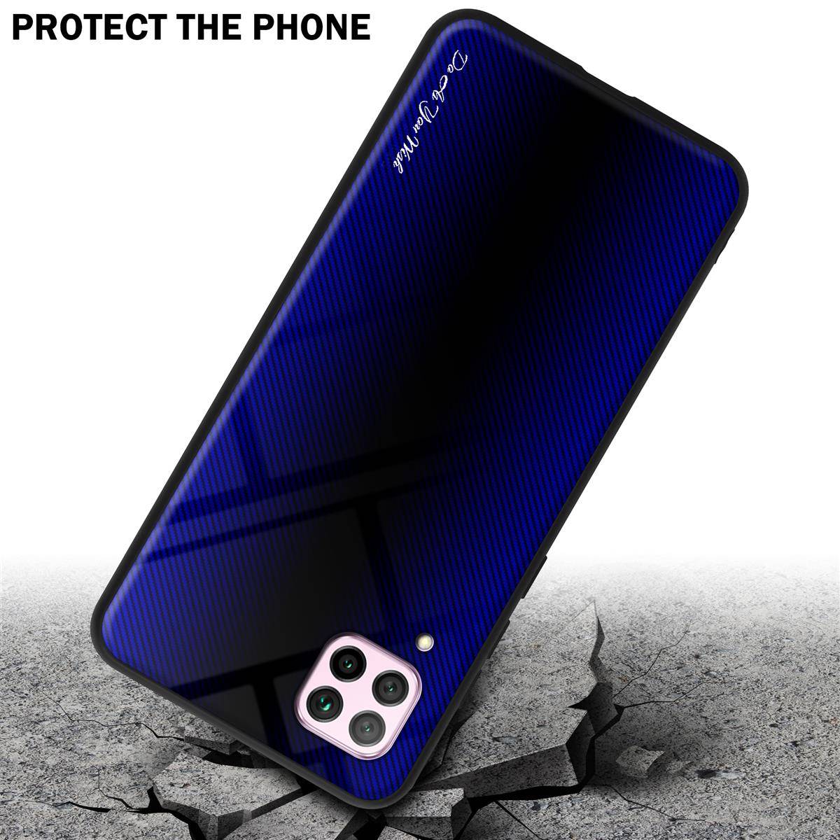 Cadorabo Hülle für Huawei NOVA 6 SE / P40 LITE / NOVA 7i Schutz Hülle in Lila Handyhülle TPU Etui Cover Case Tempered