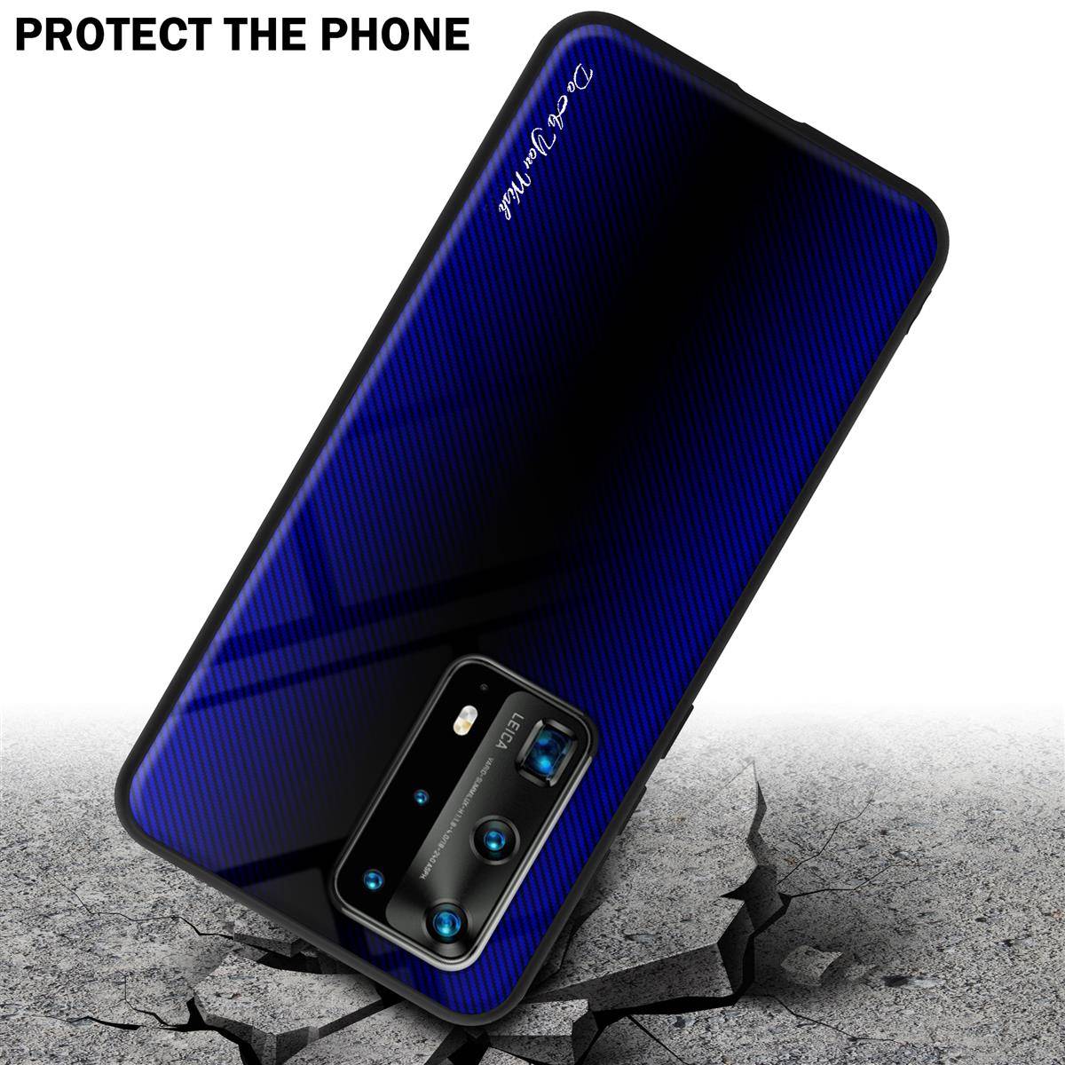 Cadorabo Hülle für Huawei P40 PRO / P40 PRO+ Schutz Hülle in Lila Handyhülle TPU Etui Cover Case Tempered Glas