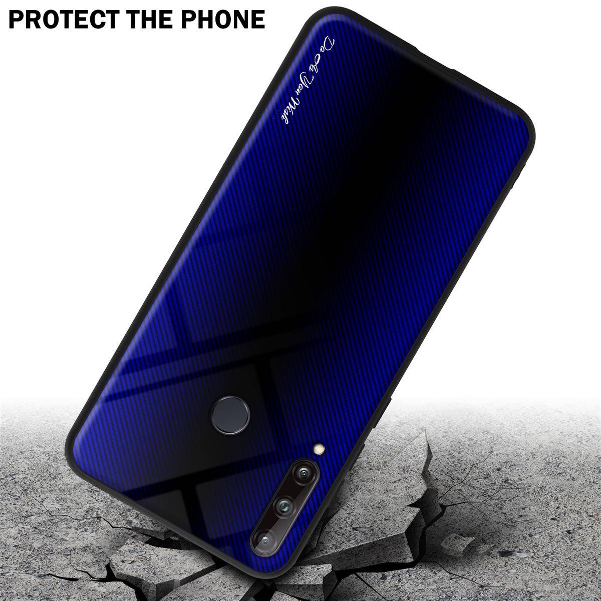 Cadorabo Hülle für Huawei P40 LITE E Schutz Hülle in Lila Handyhülle TPU Etui Cover Case Tempered Glas