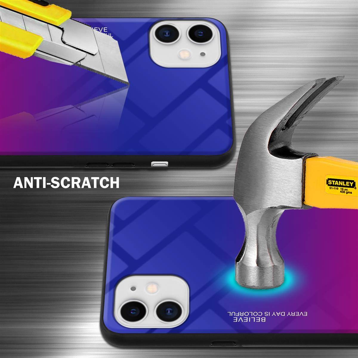 Cadorabo Hülle für Apple iPhone 11 Schutz Hülle in Schwarz Handyhülle TPU Etui Cover Case Tempered Glas