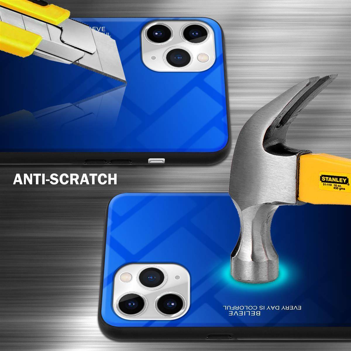 Cadorabo Hülle für Apple iPhone 11 PRO MAX Schutz Hülle in Schwarz Handyhülle TPU Etui Cover Case Tempered Glas