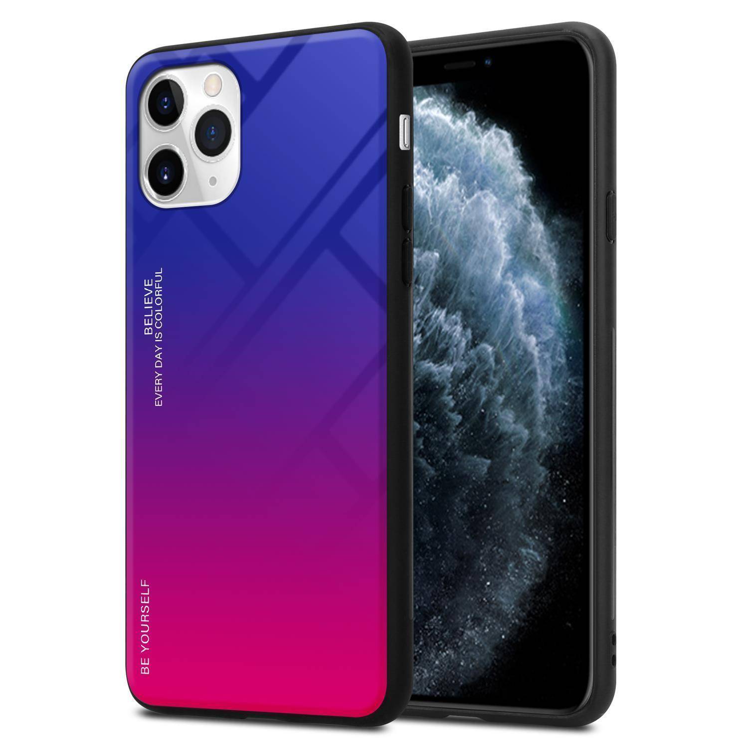 Cadorabo Hülle für Apple iPhone 11 PRO MAX Schutz Hülle in Schwarz Handyhülle TPU Etui Cover Case Tempered Glas