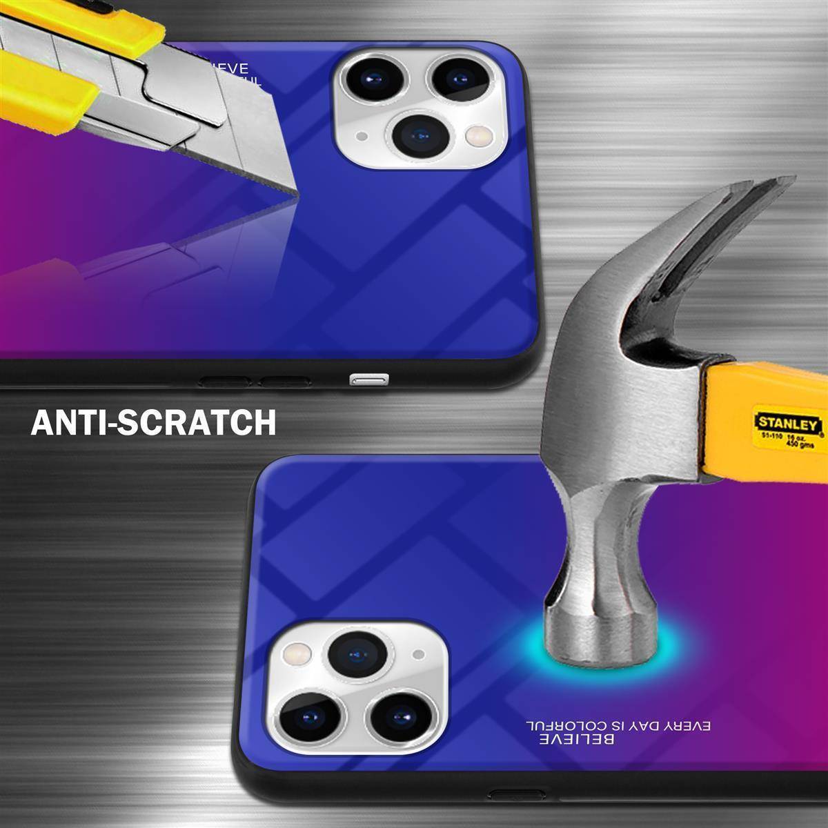 Cadorabo Hülle für Apple iPhone 11 PRO MAX Schutz Hülle in Schwarz Handyhülle TPU Etui Cover Case Tempered Glas
