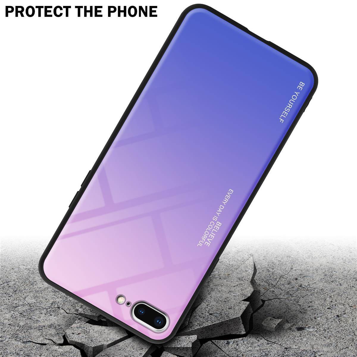 Cadorabo Hülle für Apple iPhone 7 PLUS / 7S PLUS / 8 PLUS Schutz Hülle in Schwarz Handyhülle TPU Etui Cover Case
