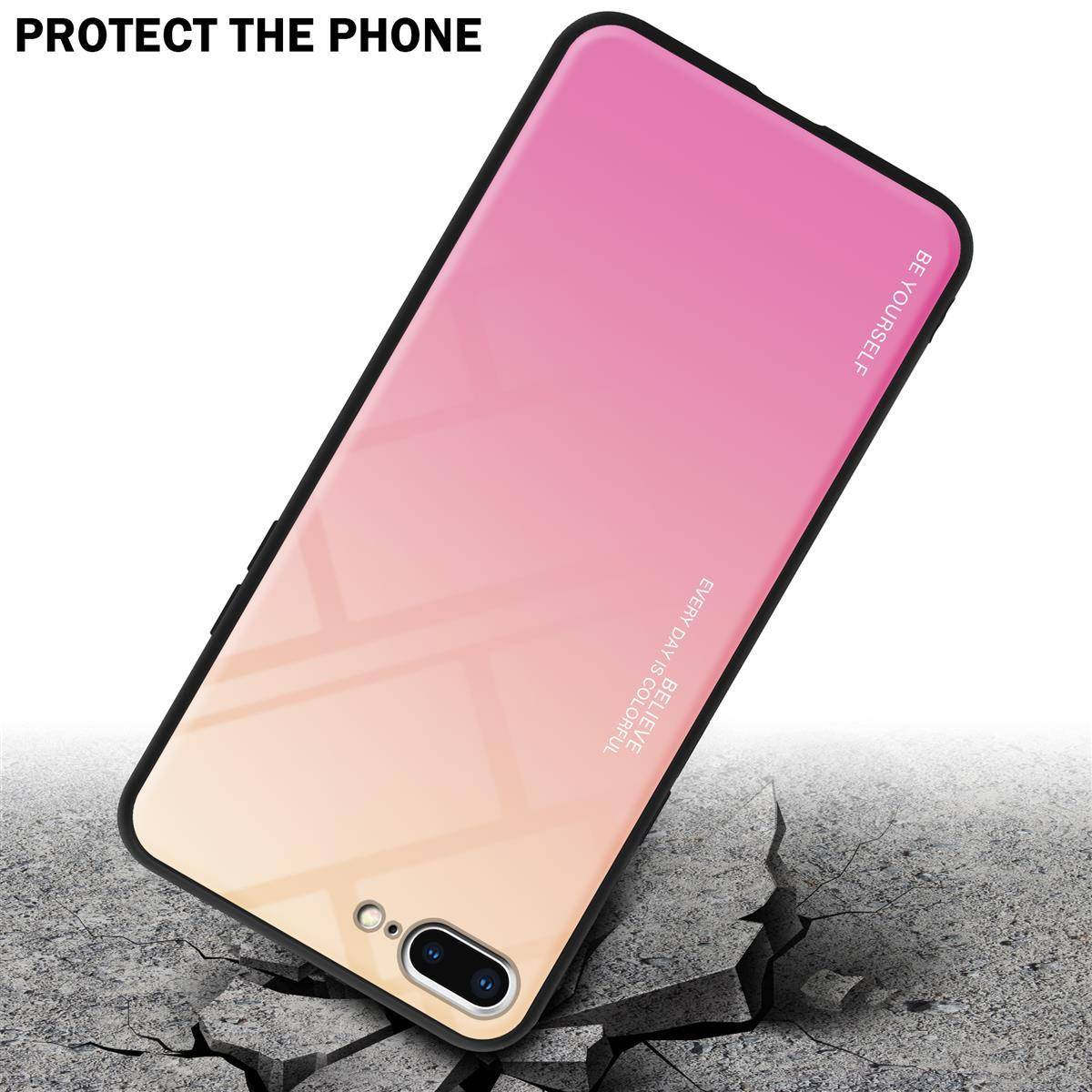 Cadorabo Hülle für Apple iPhone 7 PLUS / 7S PLUS / 8 PLUS Schutz Hülle in Schwarz Handyhülle TPU Etui Cover Case