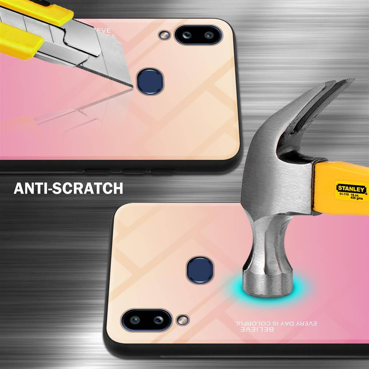 Cadorabo Hülle für Samsung Galaxy A10s / M01s Schutz Hülle in Schwarz Handyhülle TPU Etui Cover Case Tempered Glas