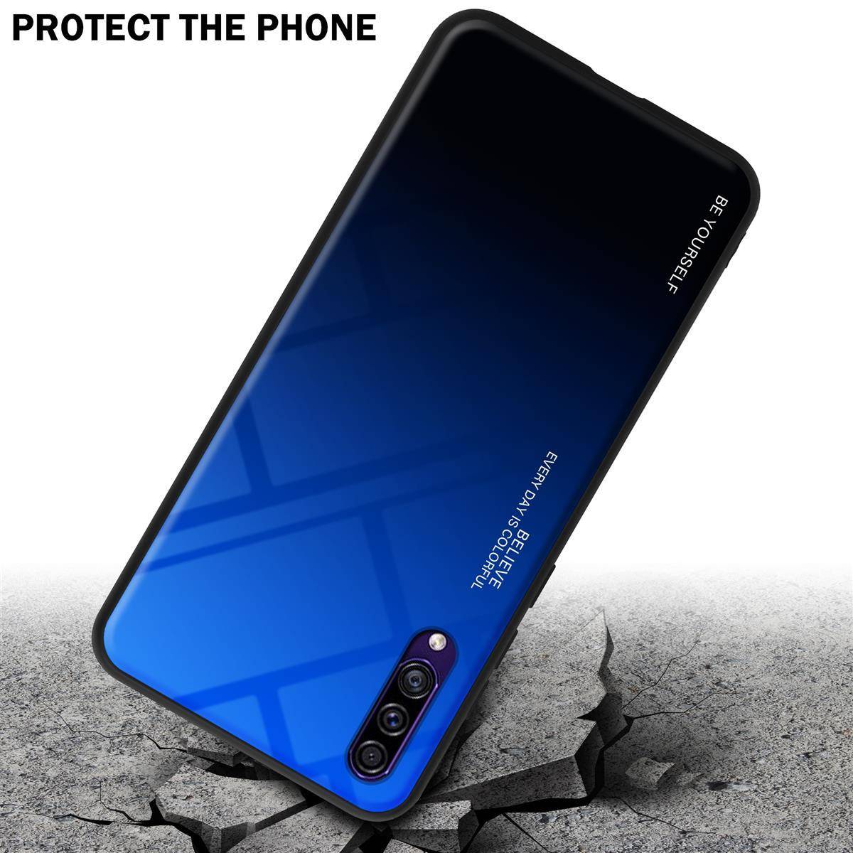 Cadorabo Hülle für Samsung Galaxy A50 4G / A50s / A30s Schutz Hülle in Schwarz Handyhülle TPU Etui Cover Case Tempered