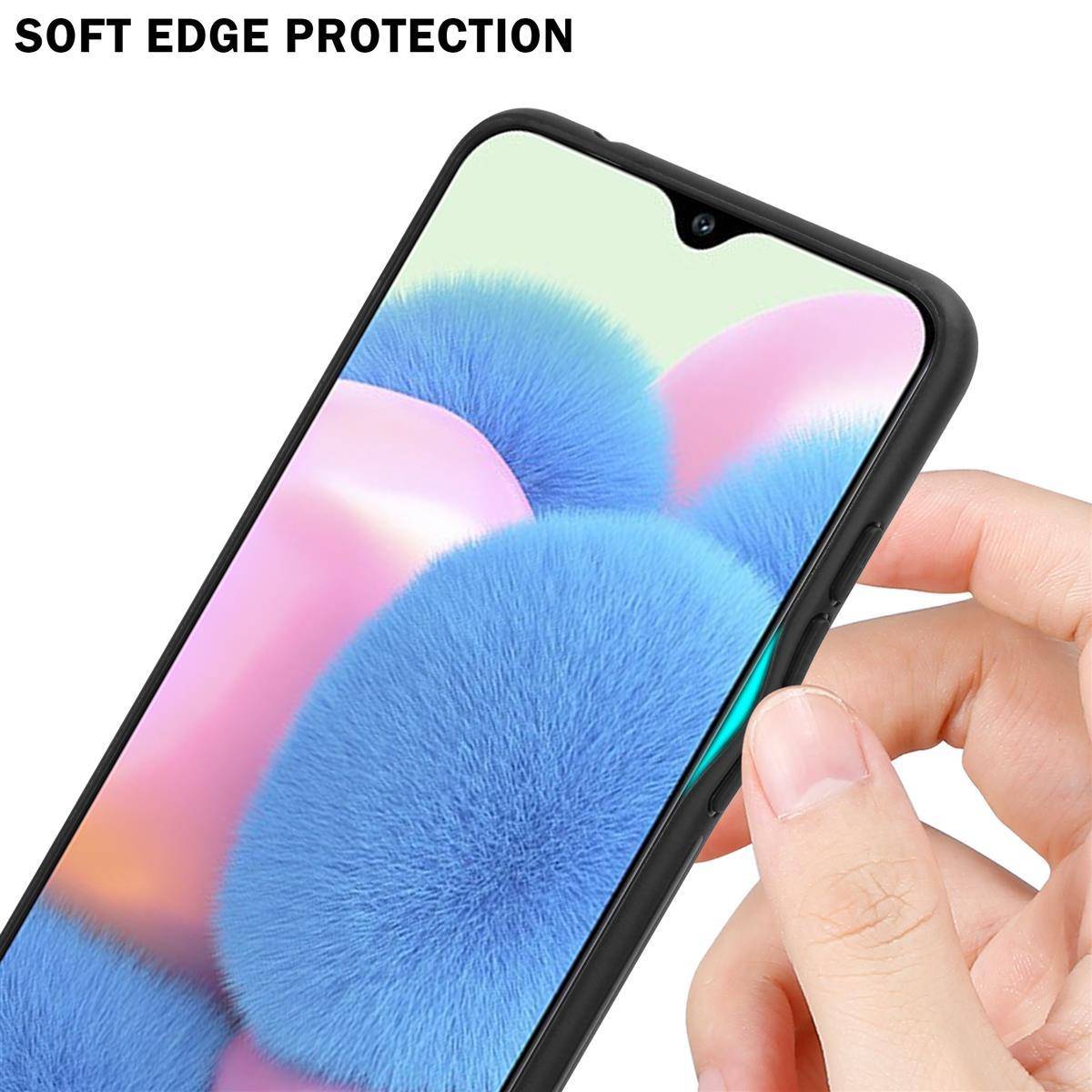 Cadorabo Hülle für Samsung Galaxy A50 4G / A50s / A30s Schutz Hülle in Schwarz Handyhülle TPU Etui Cover Case Tempered
