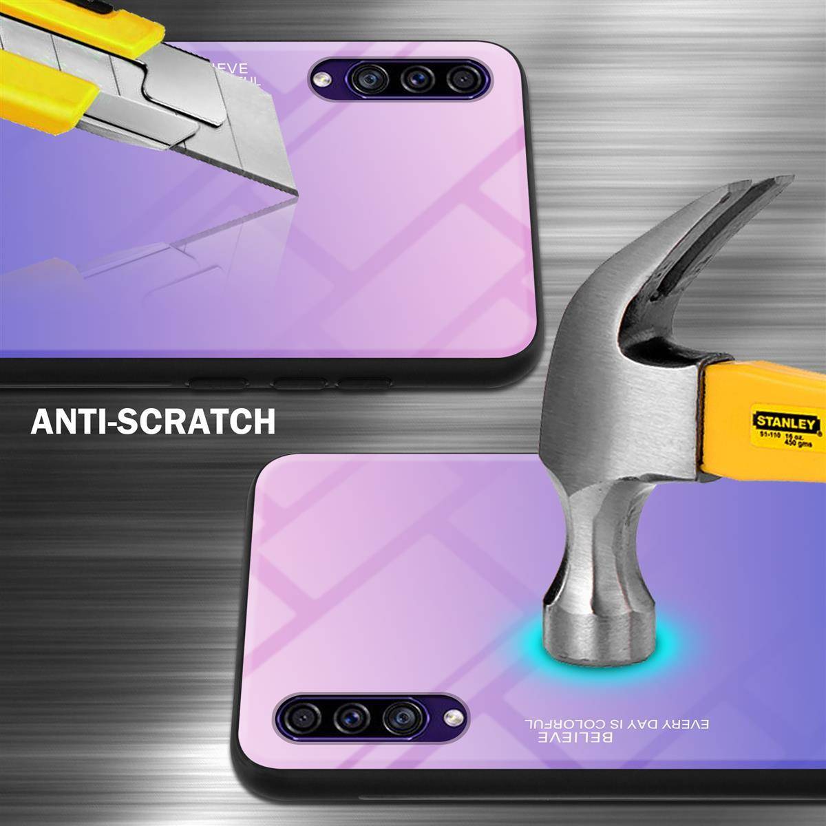 Cadorabo Hülle für Samsung Galaxy A50 4G / A50s / A30s Schutz Hülle in Schwarz Handyhülle TPU Etui Cover Case Tempered
