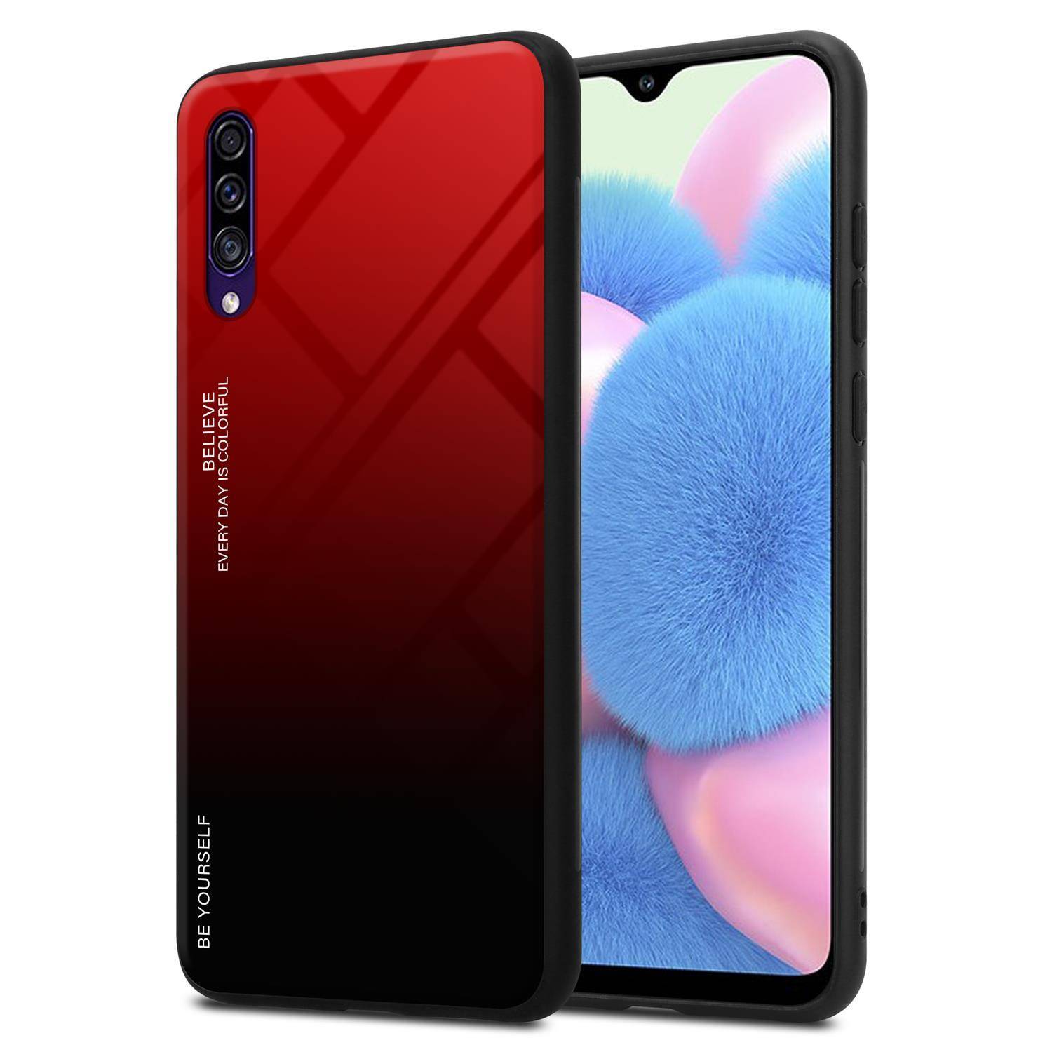 Cadorabo Hülle für Samsung Galaxy A50 4G / A50s / A30s Schutz Hülle in Schwarz Handyhülle TPU Etui Cover Case Tempered