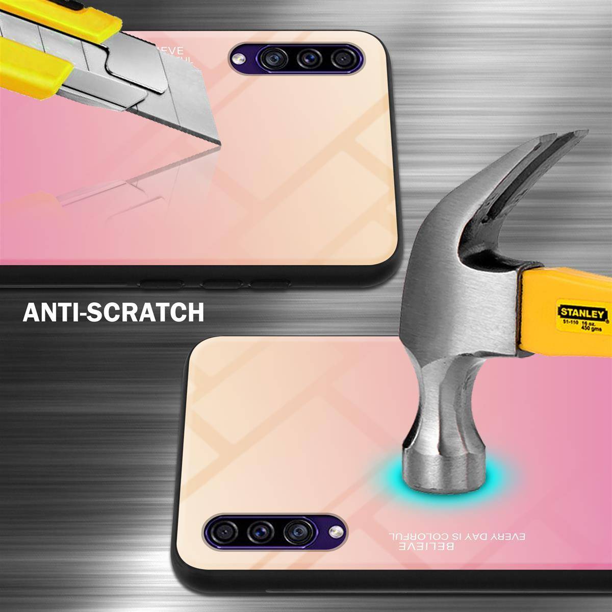 Cadorabo Hülle für Samsung Galaxy A50 4G / A50s / A30s Schutz Hülle in Schwarz Handyhülle TPU Etui Cover Case Tempered