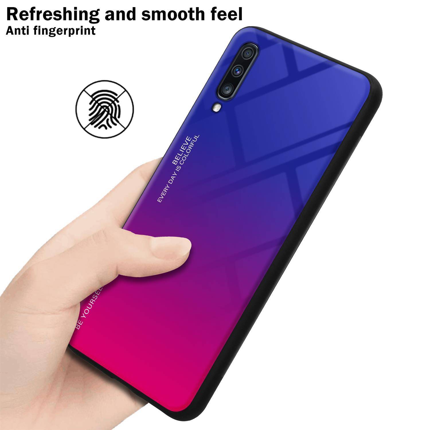 Cadorabo Hülle für Samsung Galaxy A70 / A70s Schutz Hülle in Schwarz Handyhülle TPU Etui Cover Case Tempered Glas