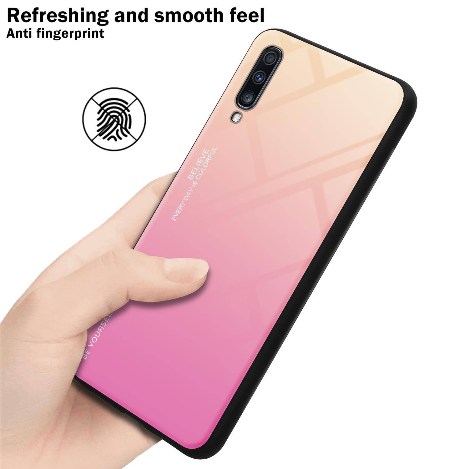 Cadorabo Hülle für Samsung Galaxy A70 / A70s Schutz Hülle in Schwarz Handyhülle TPU Etui Cover Case Tempered Glas