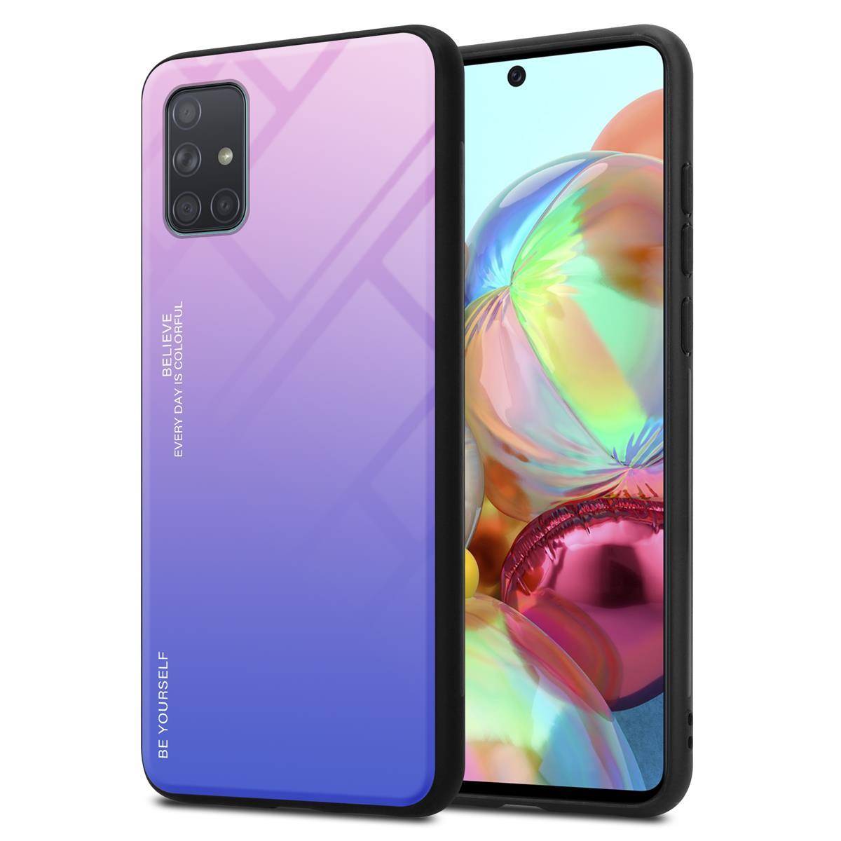 Cadorabo Hülle für Samsung Galaxy A71 4G Schutz Hülle in Schwarz Handyhülle TPU Etui Cover Case Tempered Glas