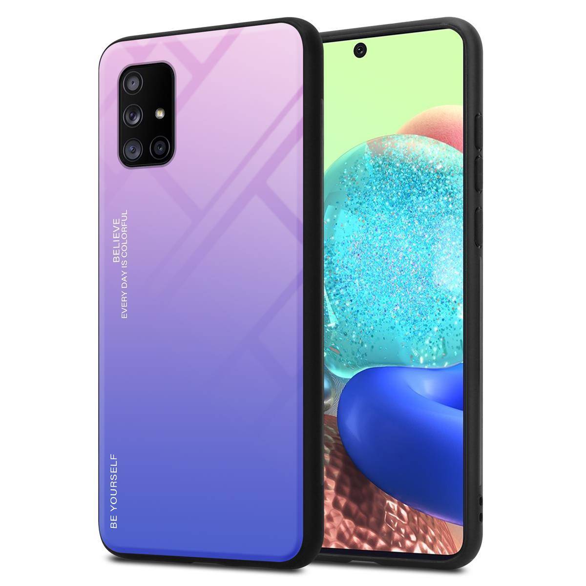 Cadorabo Hülle für Samsung Galaxy A71 5G Schutz Hülle in Schwarz Handyhülle TPU Etui Cover Case Tempered Glas