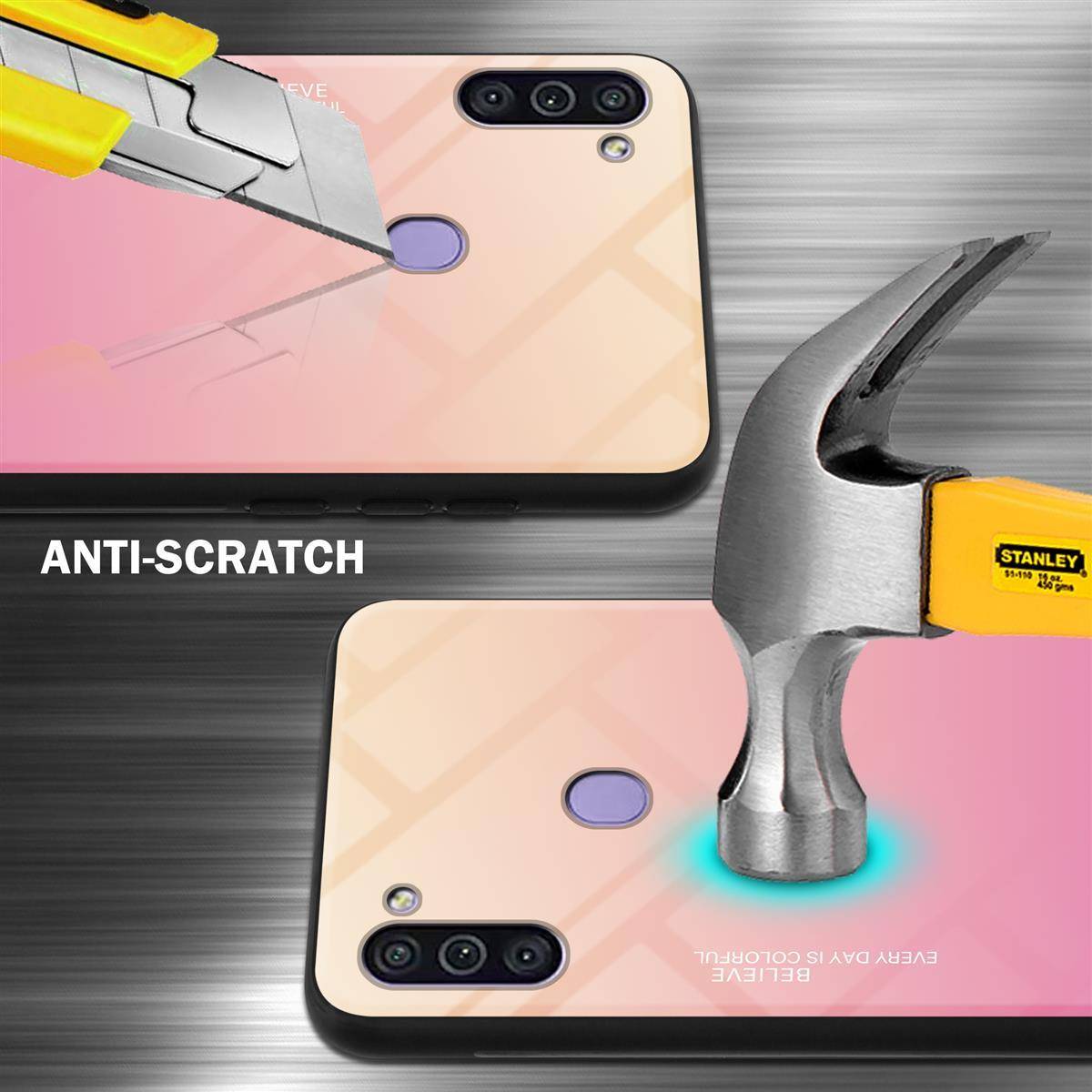 Cadorabo Hülle für Samsung Galaxy A11 / M11 Schutz Hülle in Schwarz Handyhülle TPU Etui Cover Case Tempered Glas