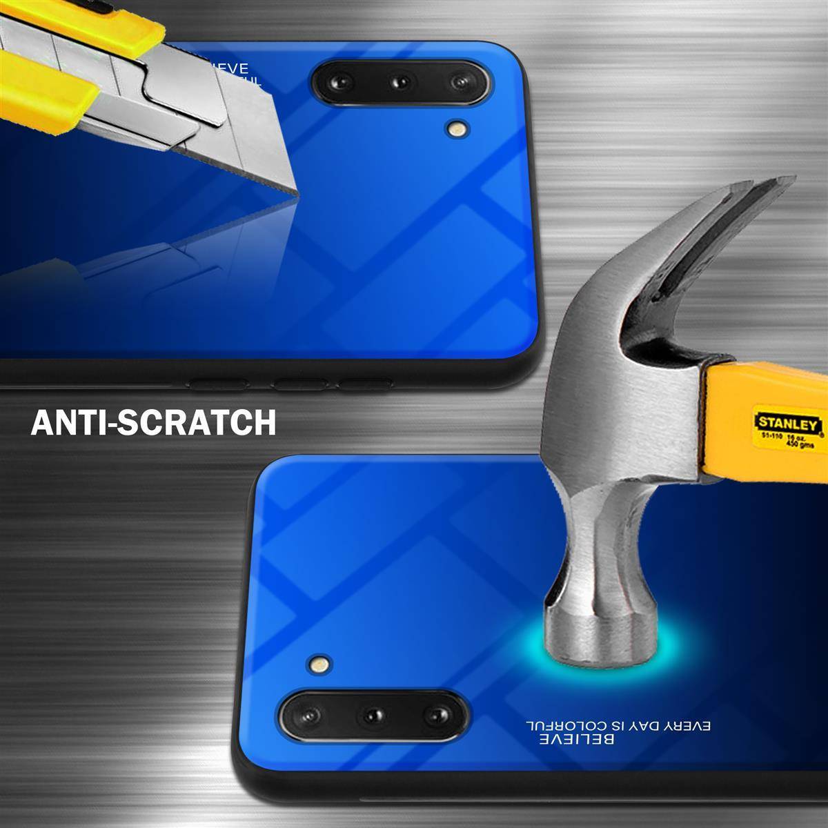 Cadorabo Hülle für Samsung Galaxy NOTE 10 Schutz Hülle in Schwarz Handyhülle TPU Etui Cover Case Tempered Glas