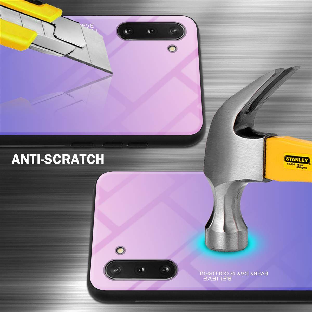 Cadorabo Hülle für Samsung Galaxy NOTE 10 Schutz Hülle in Schwarz Handyhülle TPU Etui Cover Case Tempered Glas