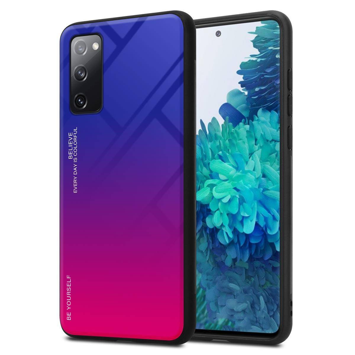 Cadorabo Hülle für Samsung Galaxy S20 FE Schutz Hülle in Schwarz Handyhülle TPU Etui Cover Case Tempered Glas