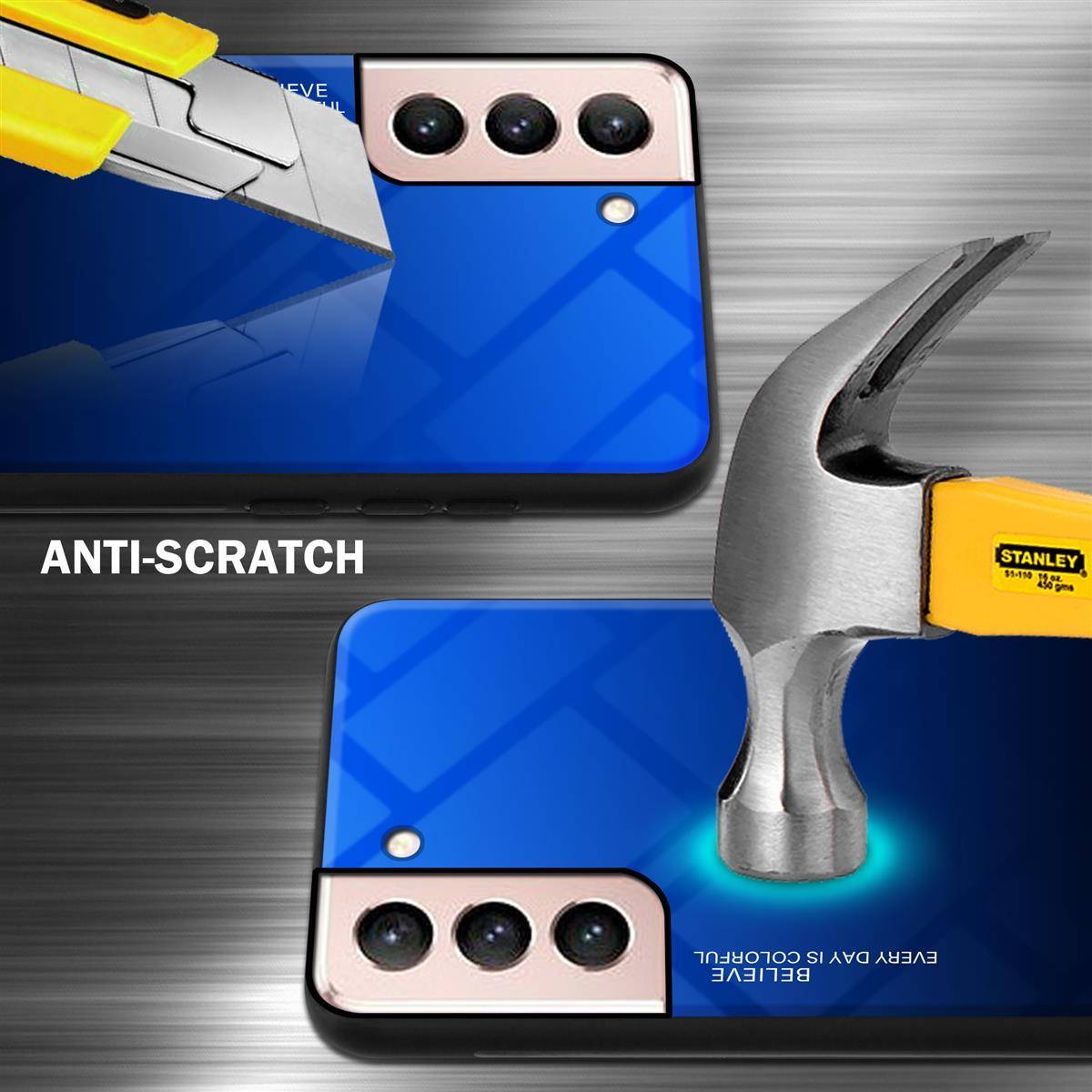 Cadorabo Hülle für Samsung Galaxy S21 5G Schutz Hülle in Schwarz Handyhülle TPU Etui Cover Case Tempered Glas