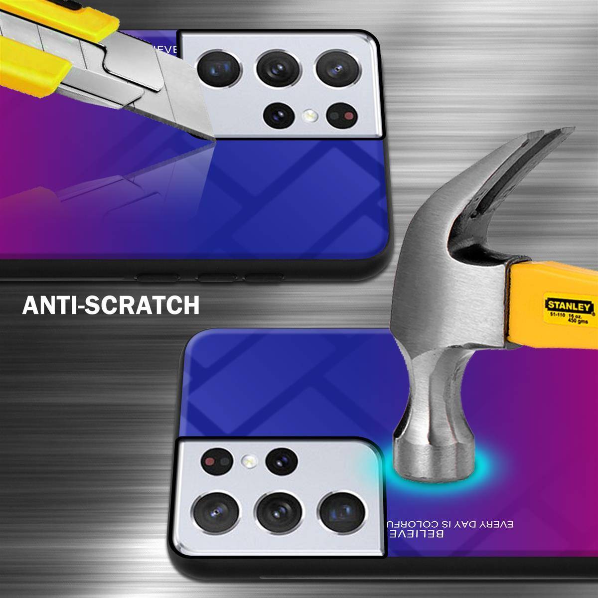 Cadorabo Hülle für Samsung Galaxy S21 ULTRA Schutz Hülle in Schwarz Handyhülle TPU Etui Cover Case Tempered Glas