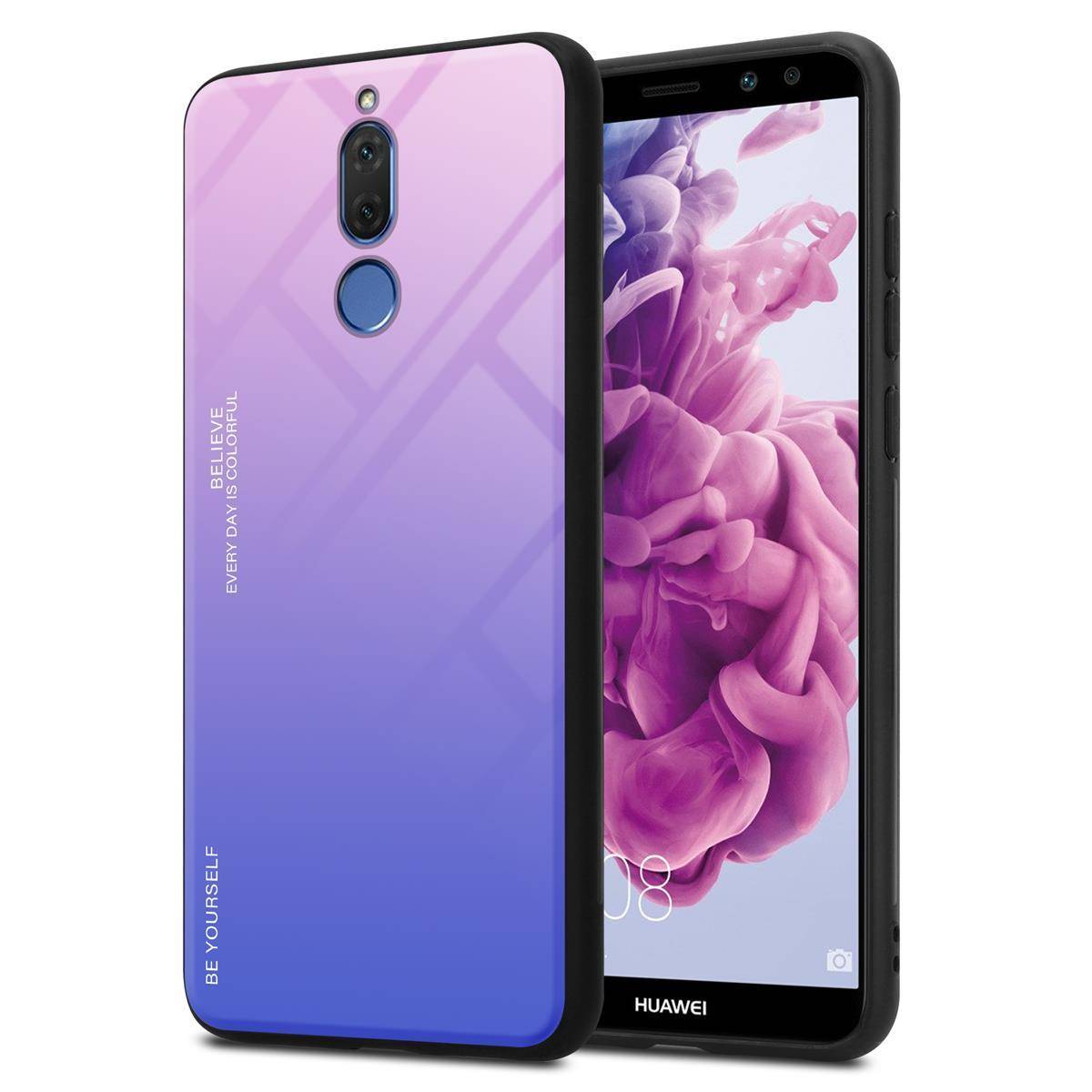 Cadorabo Hülle für Huawei MATE 10 LITE Schutz Hülle in Schwarz Handyhülle TPU Etui Cover Case Tempered Glas