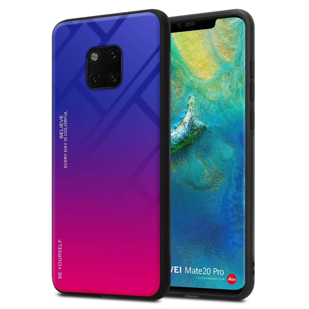 Cadorabo Hülle für Huawei MATE 20 PRO Schutz Hülle in Schwarz Handyhülle TPU Etui Cover Case Tempered Glas