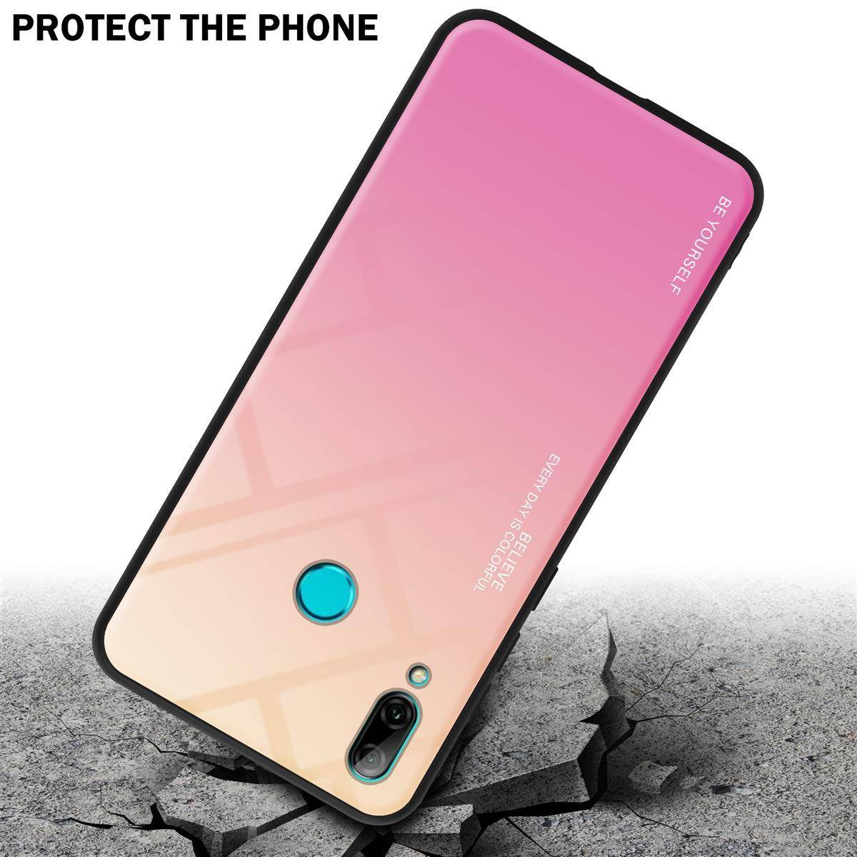 Cadorabo Hülle für Honor 10 LITE / Huawei P SMART 2019 Schutz Hülle in Schwarz Handyhülle TPU Etui Cover Case Tempered