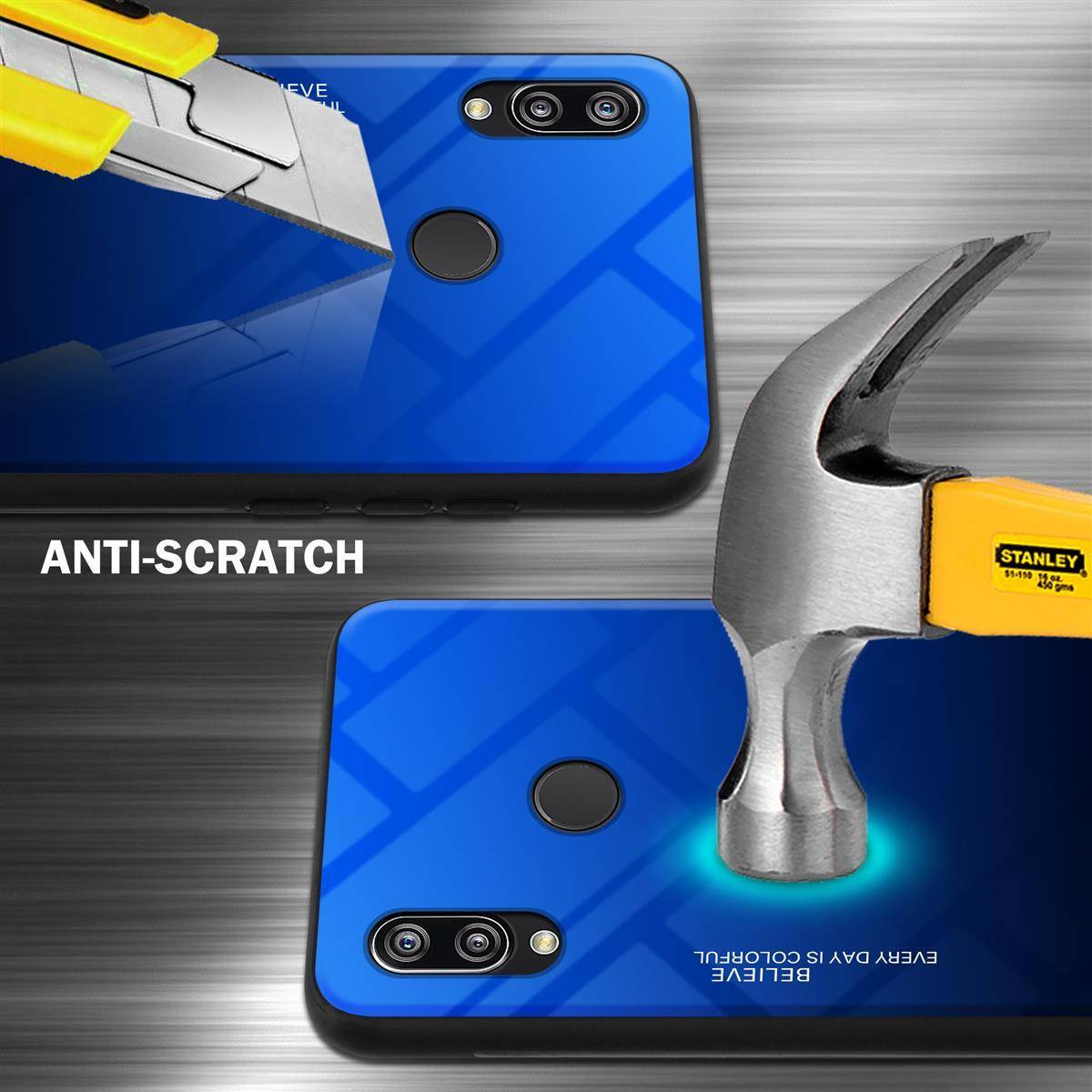 Cadorabo Hülle für Huawei P20 LITE 2018 / NOVA 3E Schutz Hülle in Schwarz Handyhülle TPU Etui Cover Case Tempered Glas