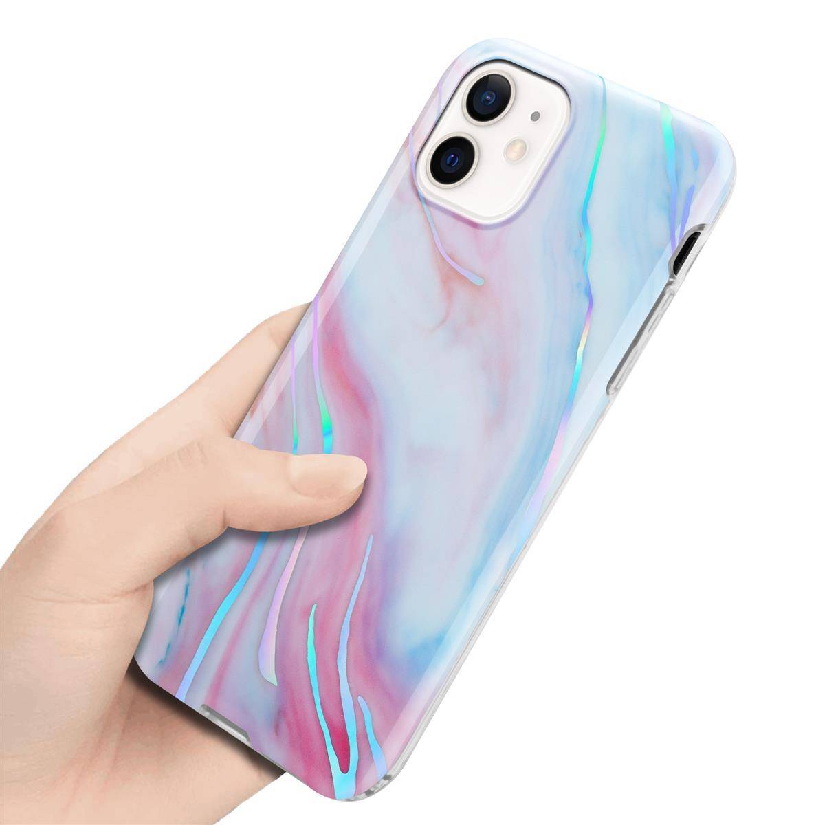 Cadorabo Schutzhülle für Apple iPhone 12 / 12 PRO Hülle in Weiß TPU Handyhülle Etui Case Cover