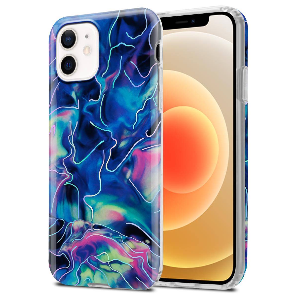 Cadorabo Schutzhülle für Apple iPhone 12 / 12 PRO Hülle in Blau TPU Handyhülle Etui Case Cover