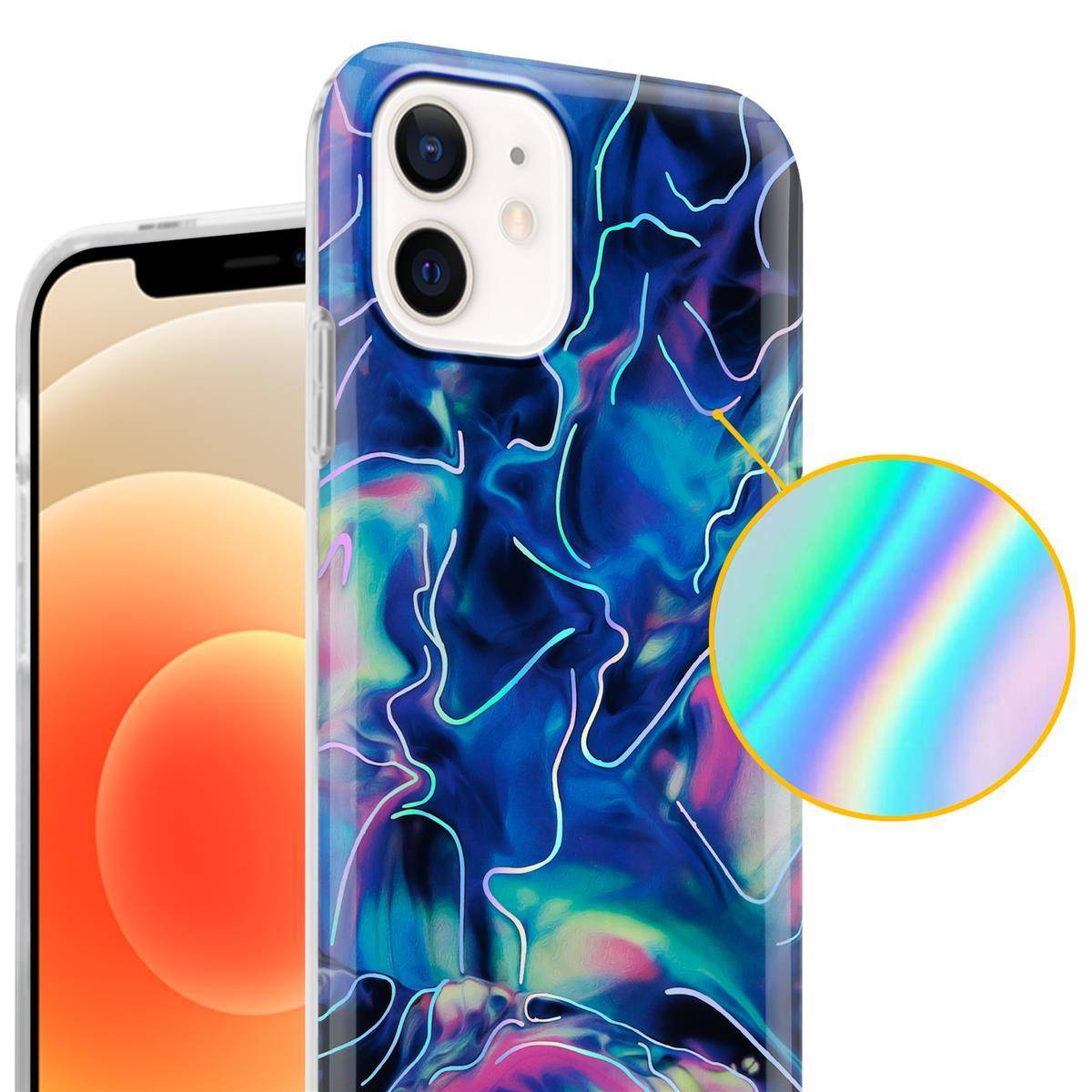 Cadorabo Schutzhülle für Apple iPhone 12 / 12 PRO Hülle in Blau TPU Handyhülle Etui Case Cover