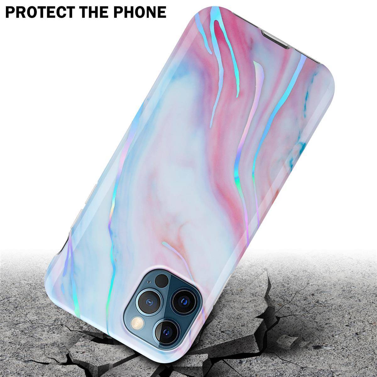 Cadorabo Schutzhülle für Apple iPhone 12 PRO MAX Hülle in Weiß TPU Handyhülle Etui Case Cover