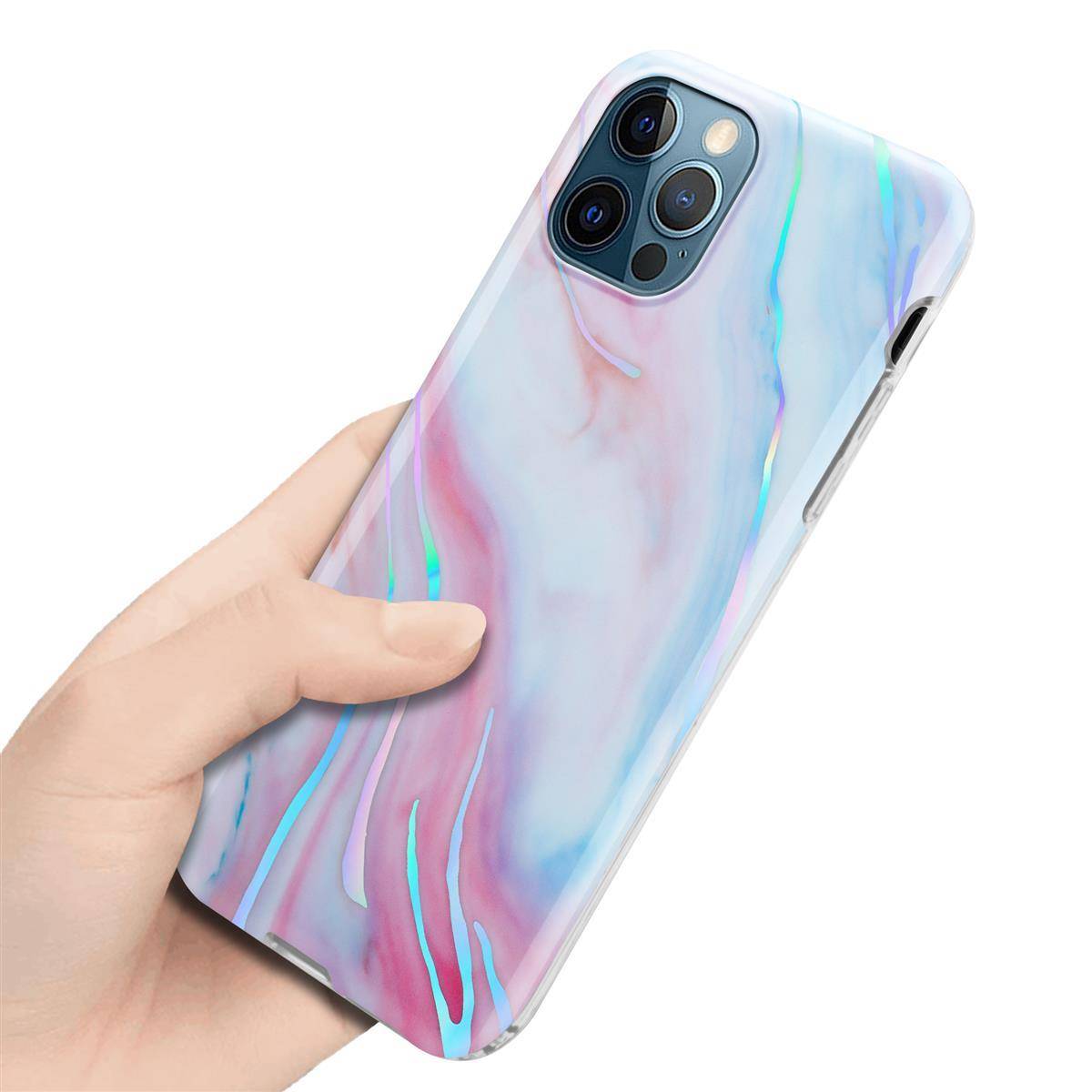 Cadorabo Schutzhülle für Apple iPhone 12 PRO MAX Hülle in Weiß TPU Handyhülle Etui Case Cover
