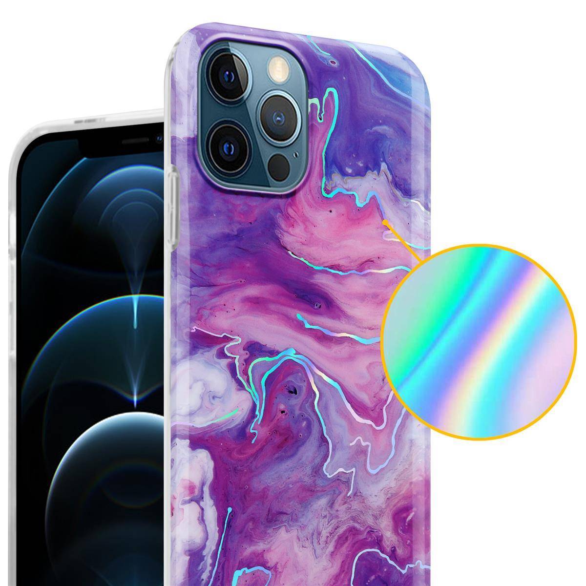 Cadorabo Schutzhülle für Apple iPhone 12 PRO MAX Hülle in Lila TPU Handyhülle Etui Case Cover