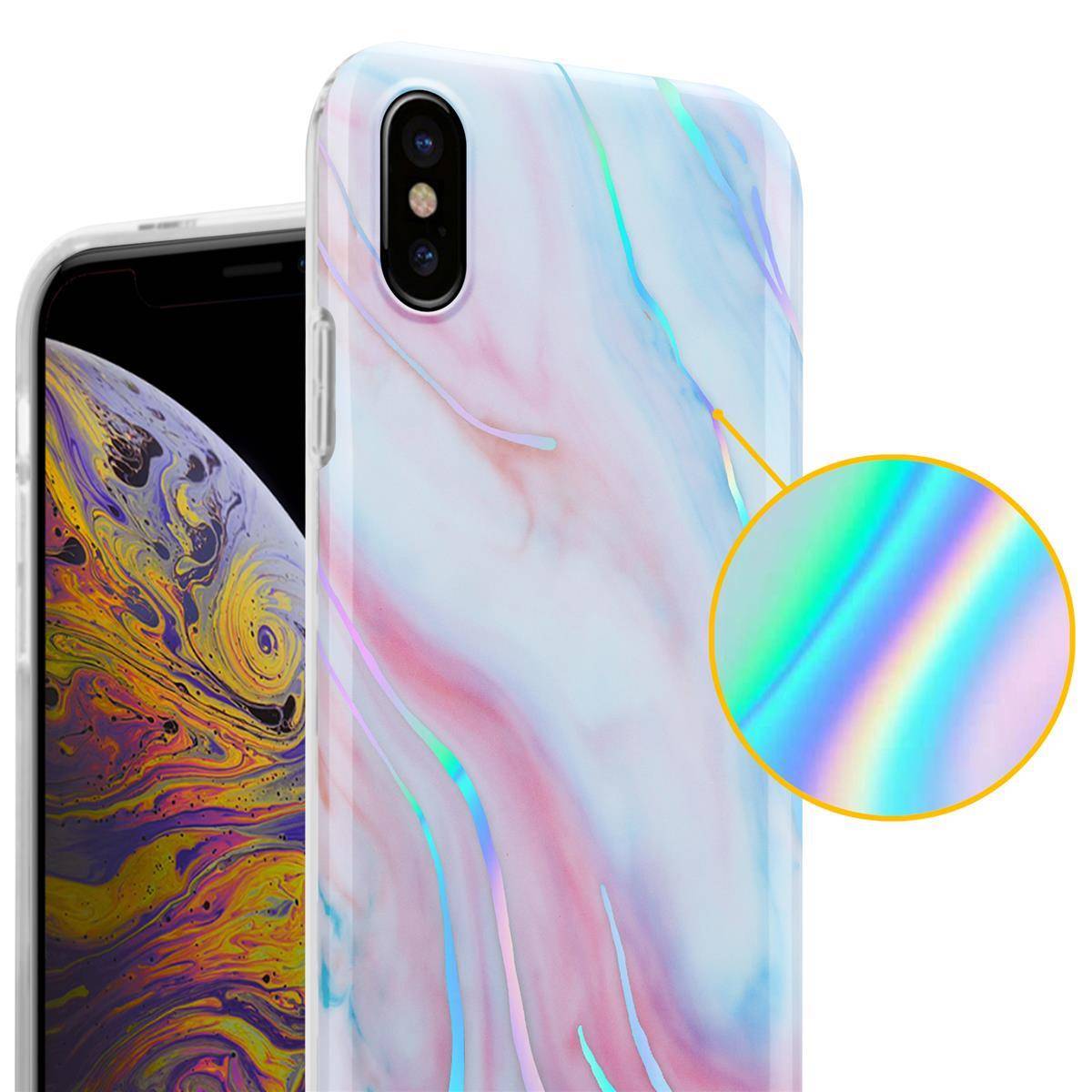 Cadorabo Schutzhülle für Apple iPhone XS MAX Hülle in Weiß TPU Handyhülle Etui Case Cover