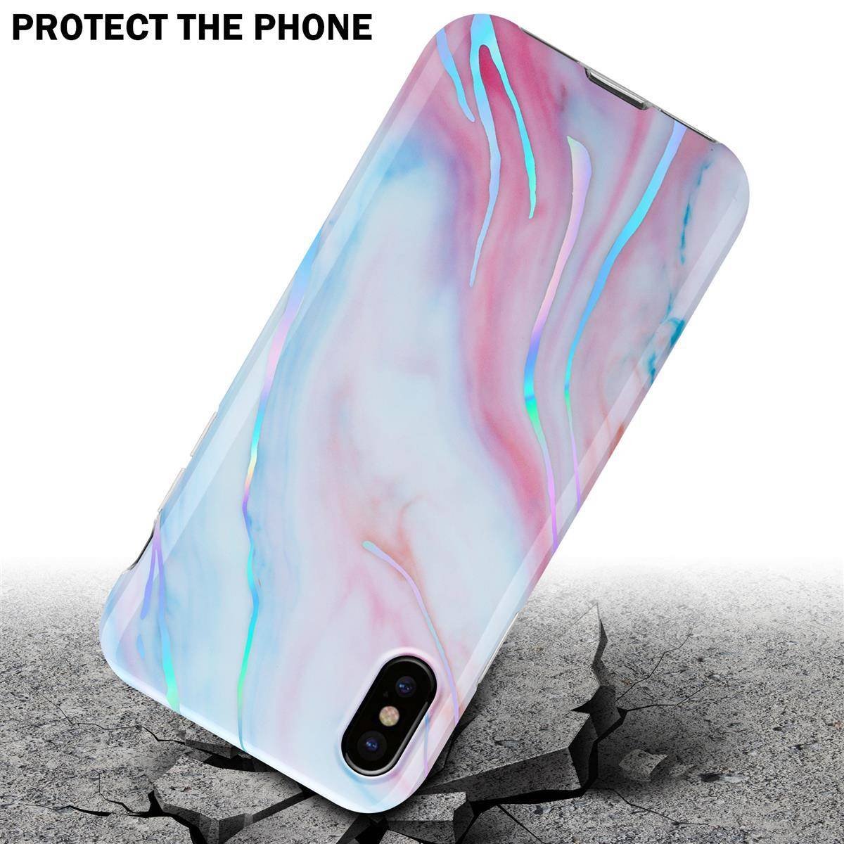 Cadorabo Schutzhülle für Apple iPhone XS MAX Hülle in Weiß TPU Handyhülle Etui Case Cover