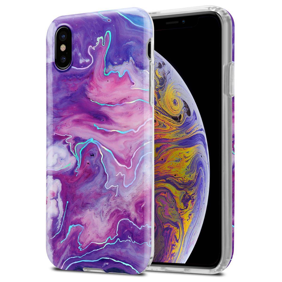 Cadorabo Schutzhülle für Apple iPhone XS MAX Hülle in Lila TPU Handyhülle Etui Case Cover