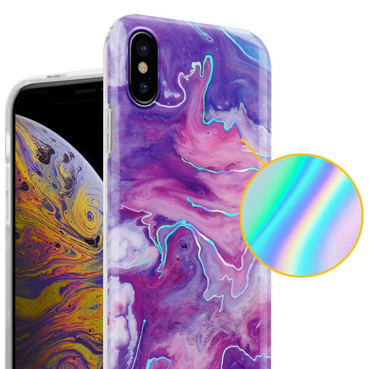 Cadorabo Schutzhülle für Apple iPhone XS MAX Hülle in Lila TPU Handyhülle Etui Case Cover
