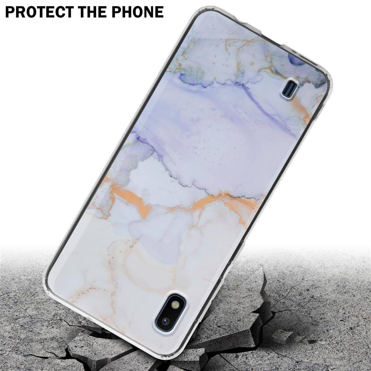 Cadorabo Schutzhülle für Samsung Galaxy A10 / M10 Hülle in Weiß TPU Handyhülle Etui Case Cover