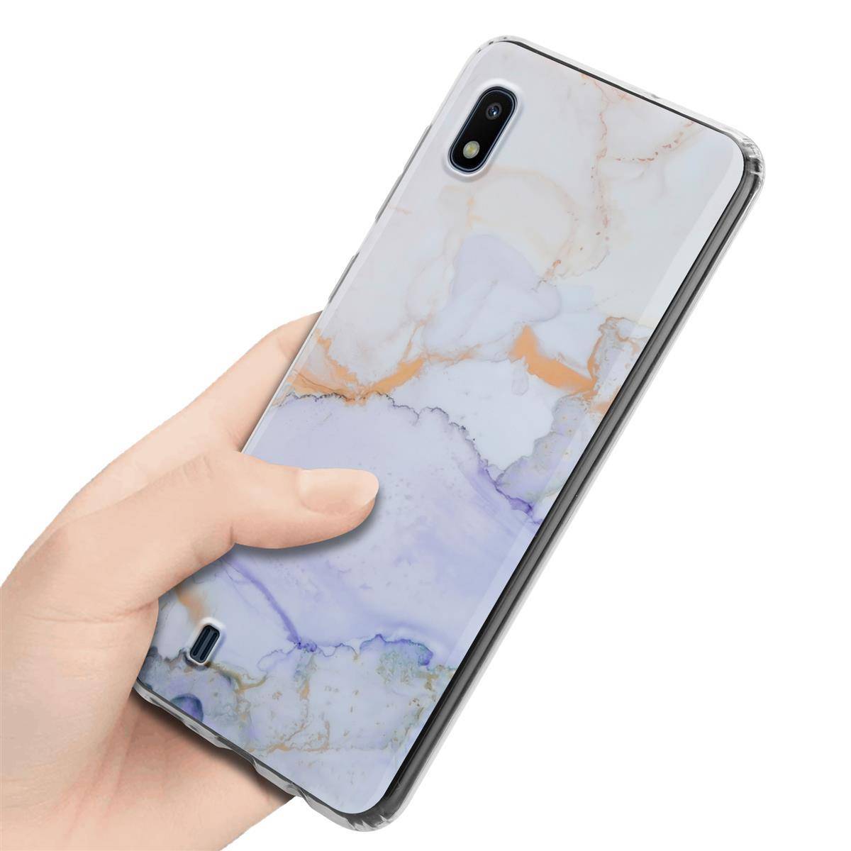 Cadorabo Schutzhülle für Samsung Galaxy A10 / M10 Hülle in Weiß TPU Handyhülle Etui Case Cover