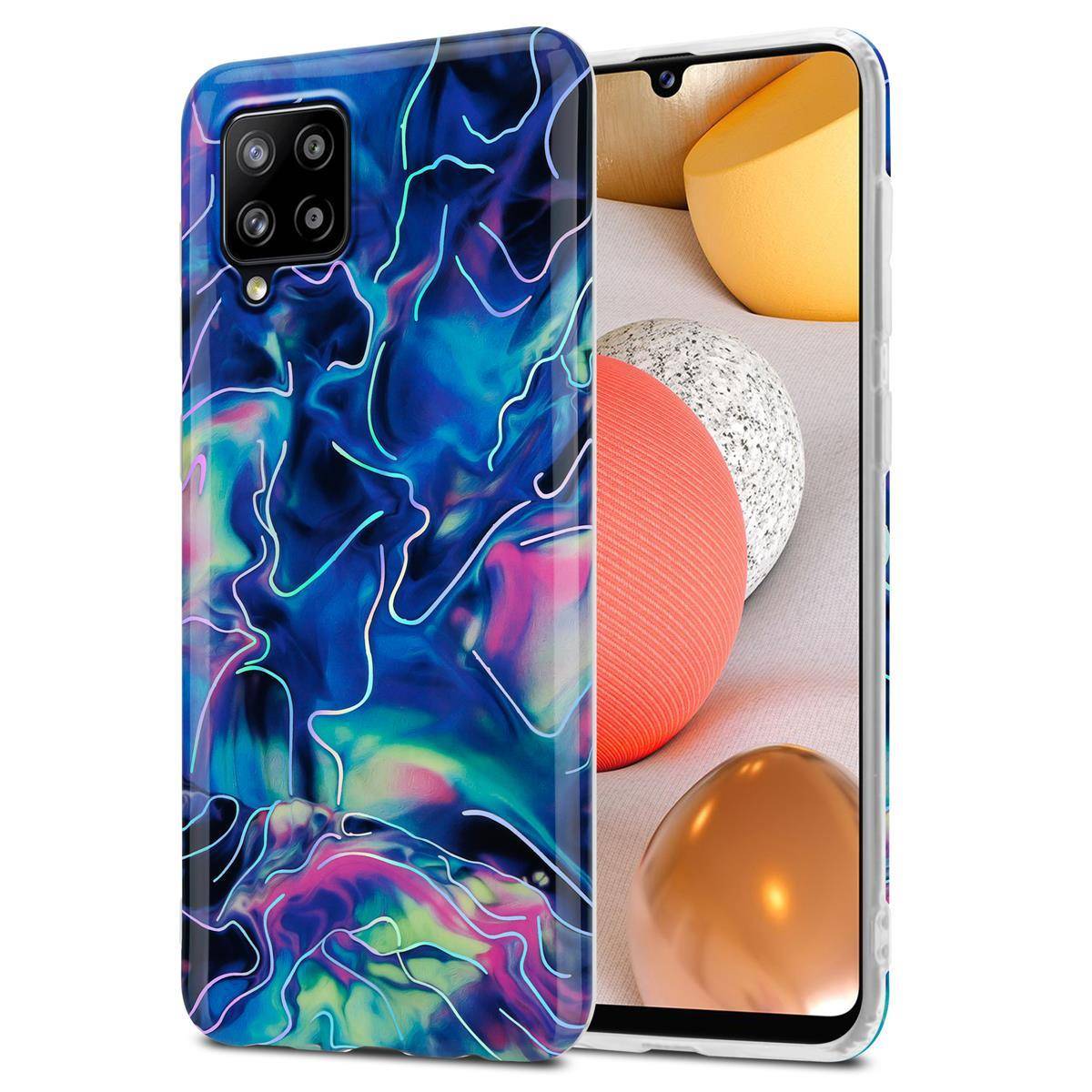 Cadorabo Schutzhülle für Samsung Galaxy A42 4G Hülle in Blau TPU Handyhülle Etui Case Cover