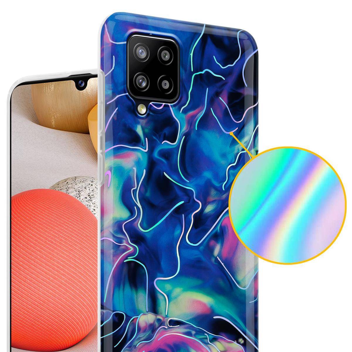 Cadorabo Schutzhülle für Samsung Galaxy A42 4G Hülle in Blau TPU Handyhülle Etui Case Cover