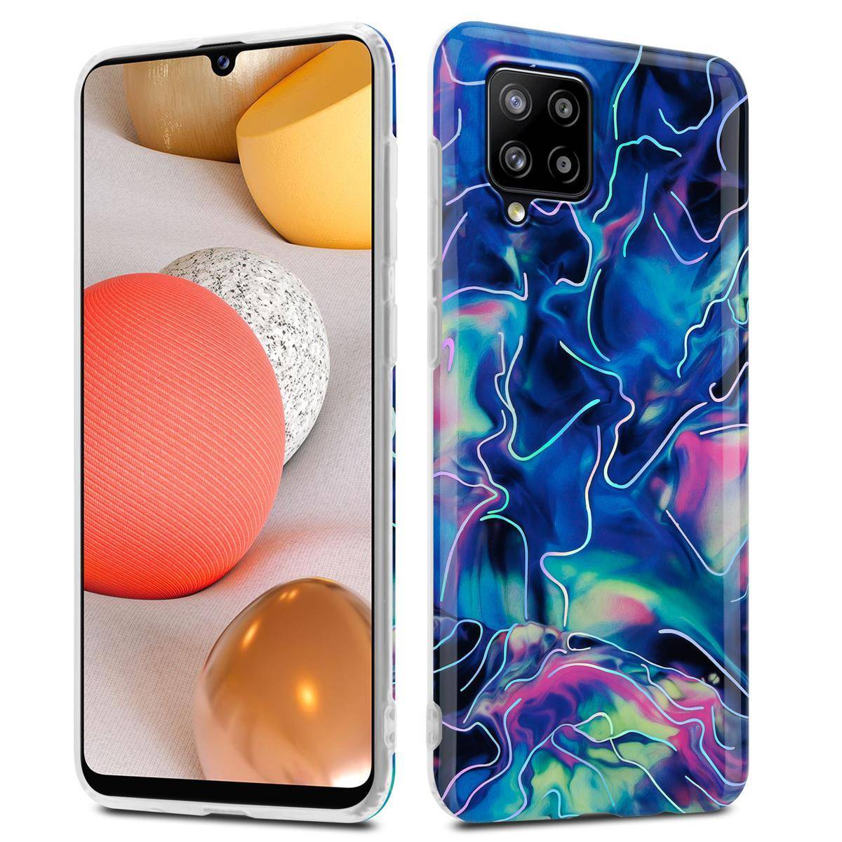 Cadorabo Schutzhülle für Samsung Galaxy A42 4G Hülle in Blau TPU Handyhülle Etui Case Cover