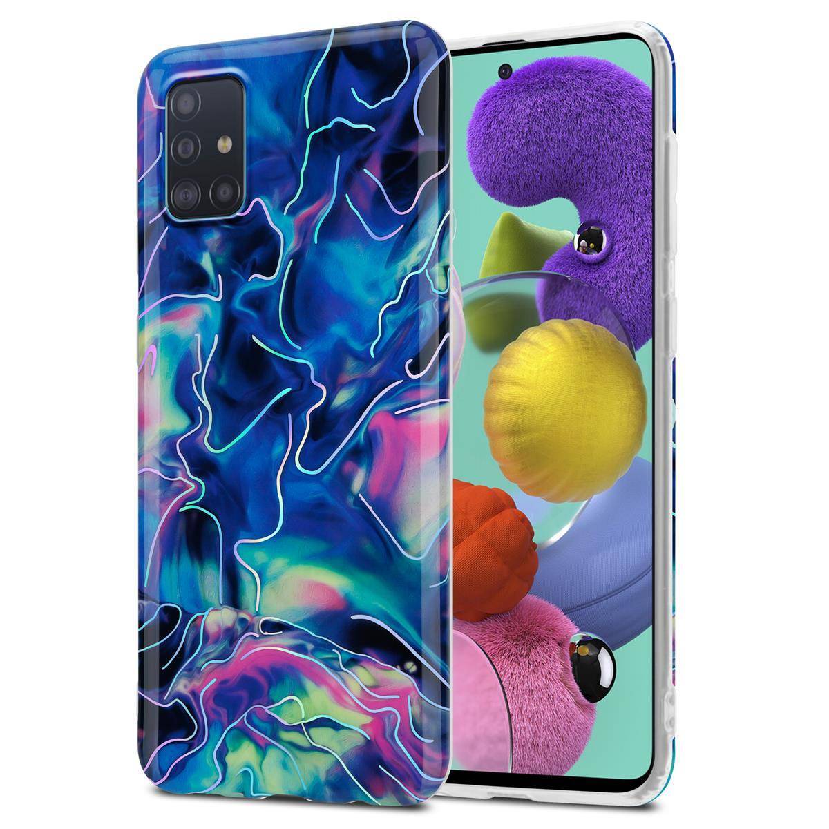 Cadorabo Schutzhülle für Samsung Galaxy A51 4G / M40s Hülle in Blau TPU Handyhülle Etui Case Cover