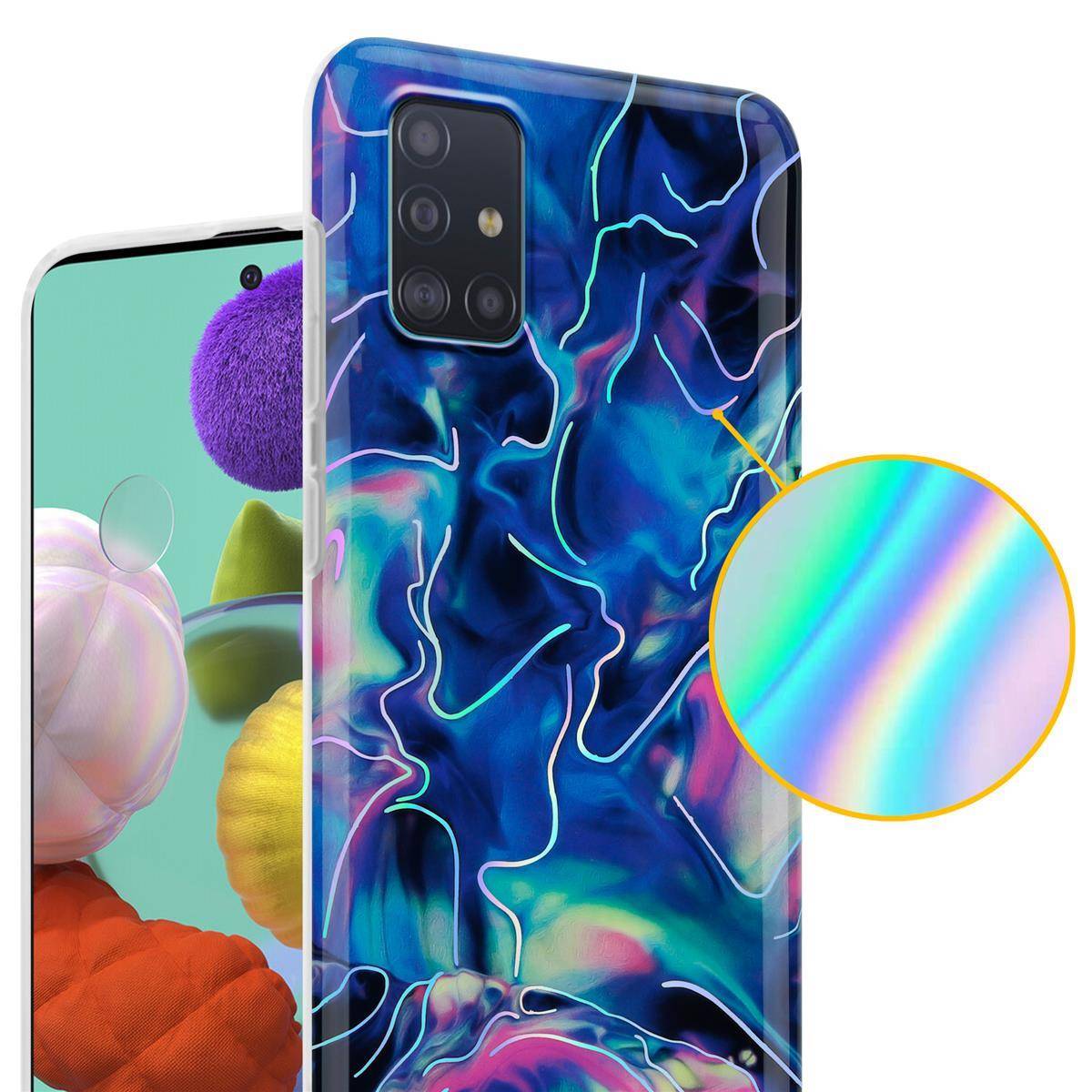 Cadorabo Schutzhülle für Samsung Galaxy A51 4G / M40s Hülle in Blau TPU Handyhülle Etui Case Cover