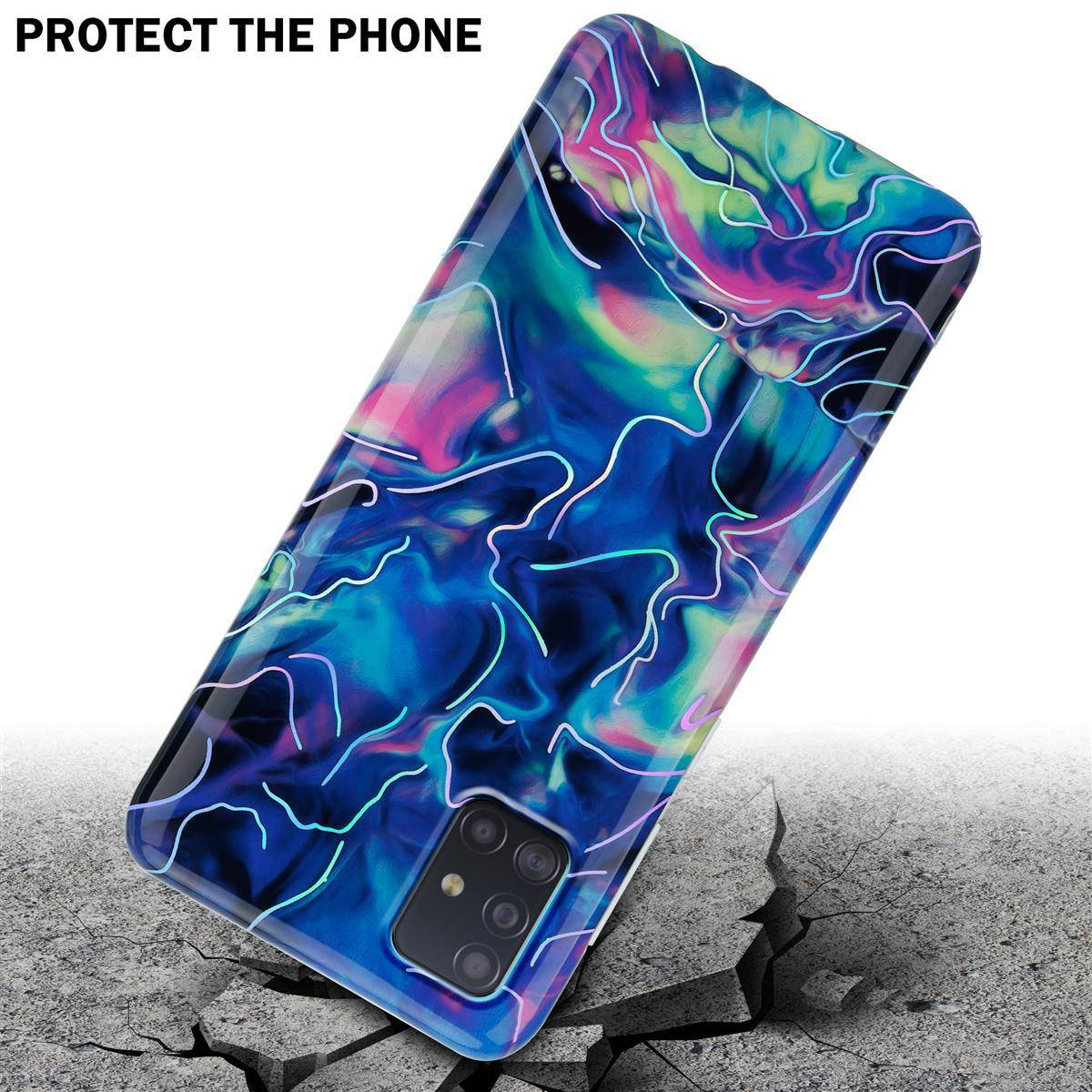Cadorabo Schutzhülle für Samsung Galaxy A51 4G / M40s Hülle in Blau TPU Handyhülle Etui Case Cover
