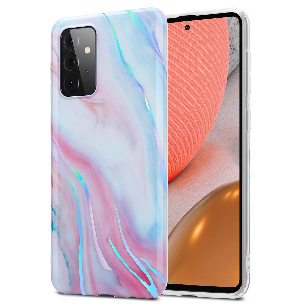 Cadorabo Schutzhülle für Samsung Galaxy A72 4G / 5G Hülle in Weiß TPU Handyhülle Etui Case Cover
